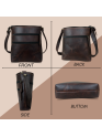  Buffalo Leather Crossbody Handbag Women's Hobo Bag Vintage Small Sling Crossover